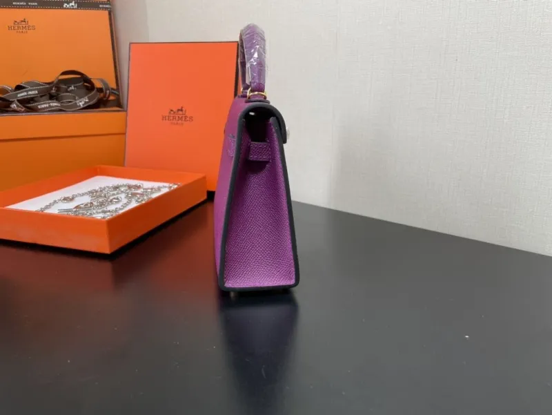 Hermes Purple Kelly Bag Model 242 - Image 3