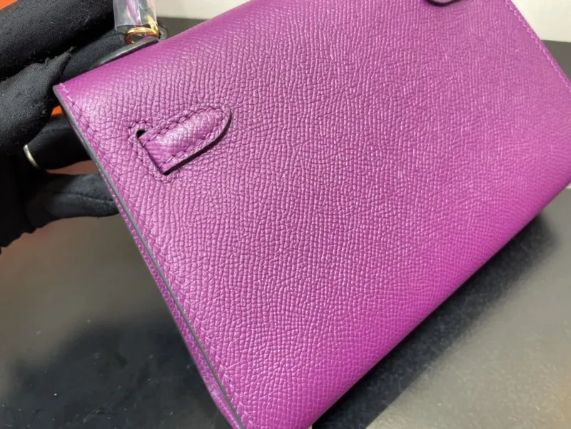 Hermes Purple Kelly Bag Model 242 - Image 6
