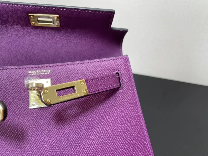 Hermes Purple Kelly Bag Model 242 - Image 8