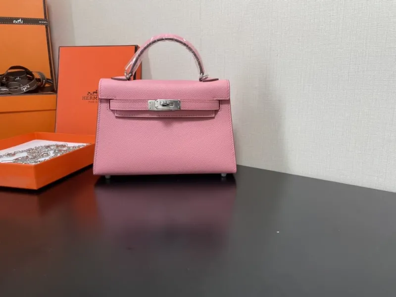 Hermes Pink Mini Kelly Handbag 244