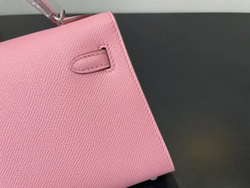 Hermes Pink Mini Kelly Handbag 244 - Image 4