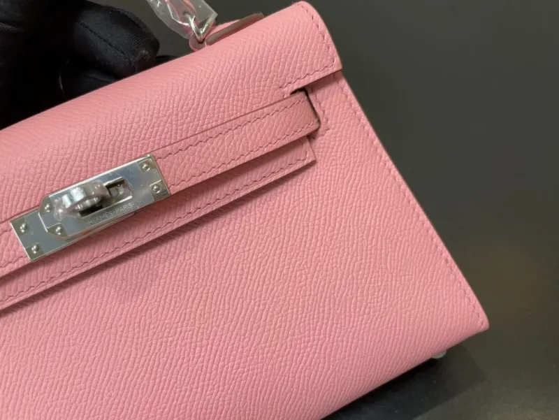 Hermes Pink Mini Kelly Handbag 244 - Image 5