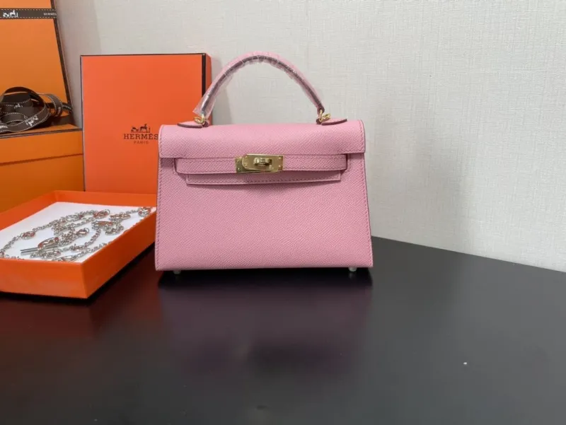 Hermes Pink Kelly 245 Mini Handbag