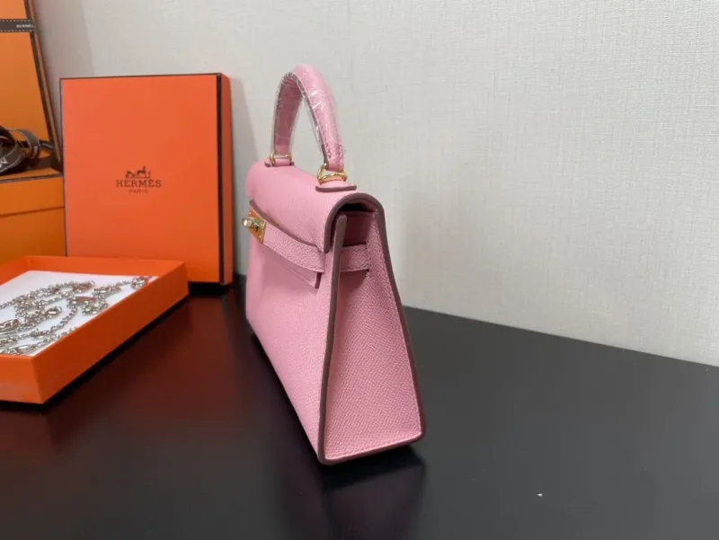 Alternative view of Hermes Pink Kelly 245 Mini Handbag