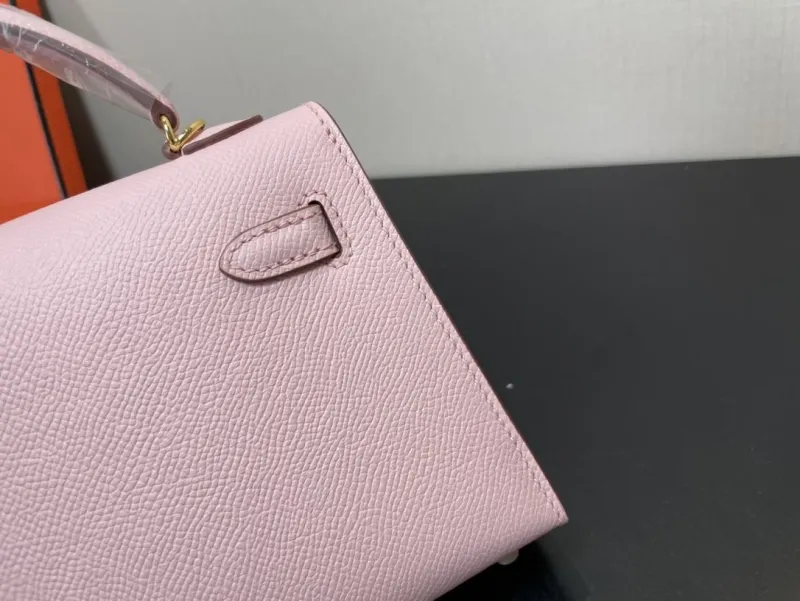 Hermes Pink Mini Kelly Handbag - Image 4