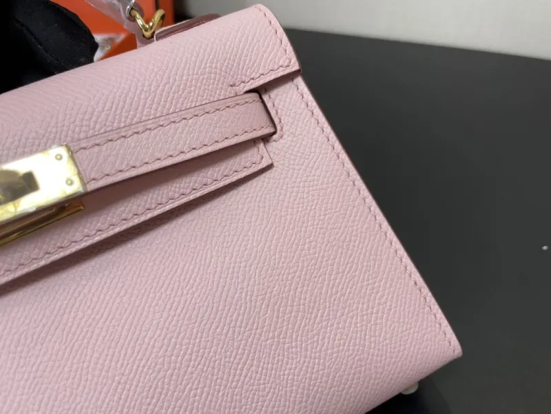 Hermes Pink Mini Kelly Handbag - Image 5