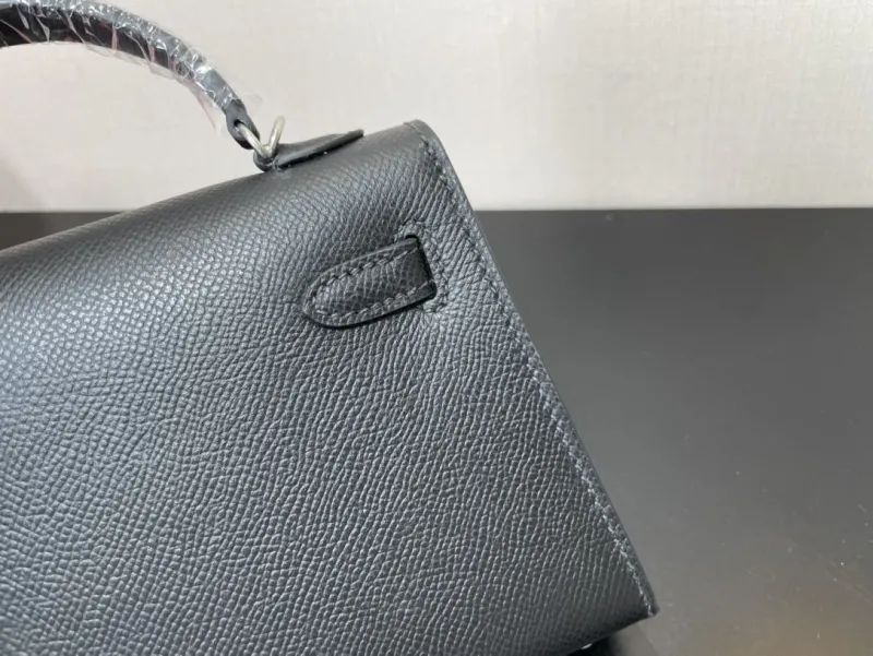 Hermes Black Mini Kelly Handbag 270 - Image 5