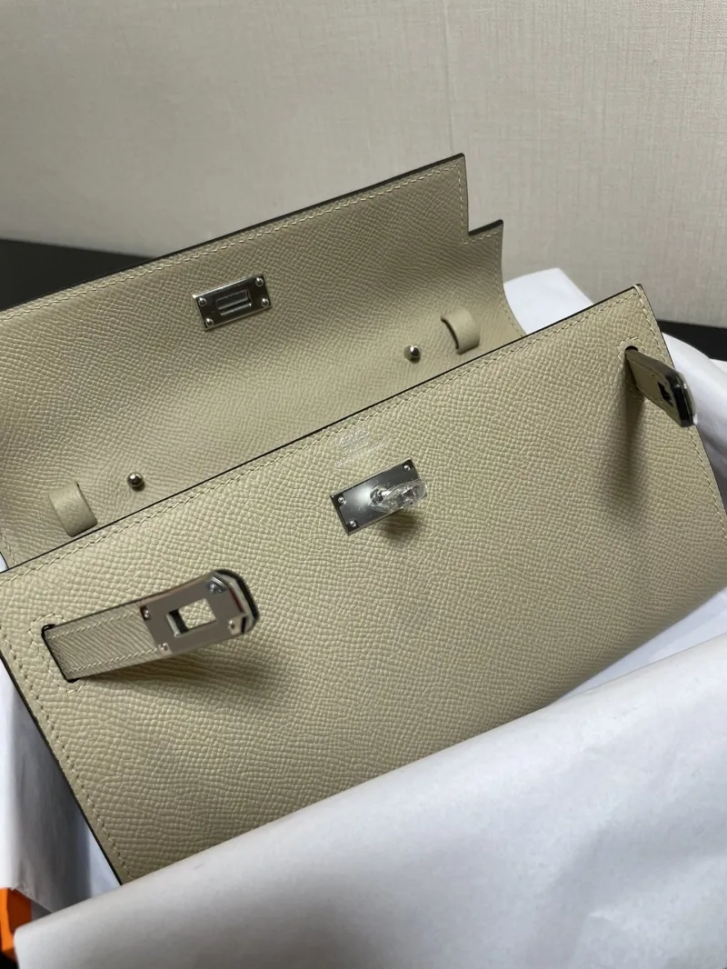 Hermes Beige Kelly Clutch Bag 285 - Image 3