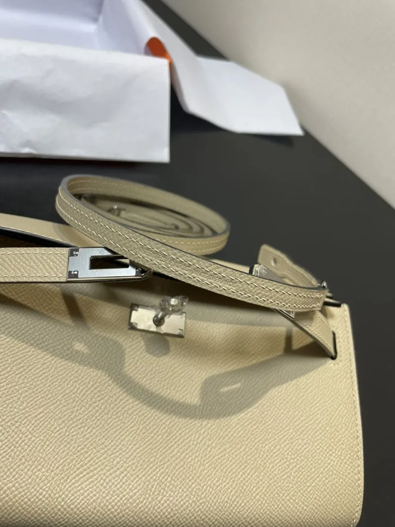 Hermes Beige Kelly Clutch Bag 285 - Image 6