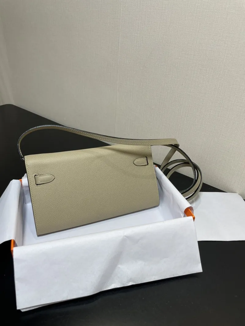 Hermes Beige Kelly Clutch Bag 285 - Image 8