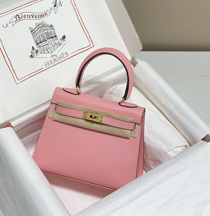 Alternative view of Hermes Pink Kelly Bag 542 Leather Handbag