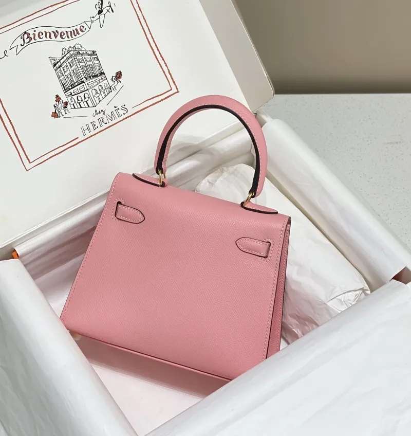 Hermes Pink Kelly Bag 542 Leather Handbag - Image 3