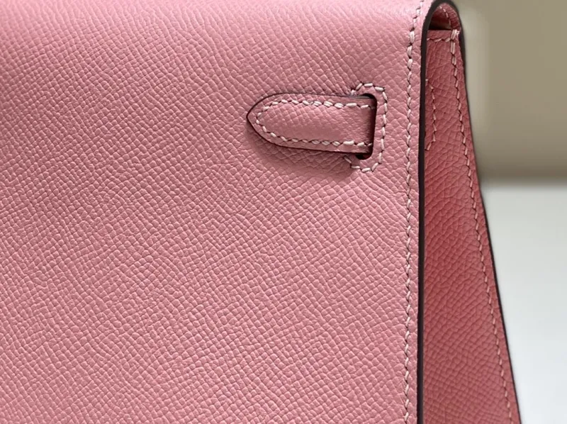 Hermes Pink Kelly Bag 542 Leather Handbag - Image 5