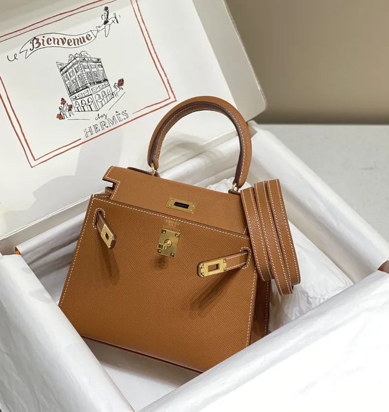 Hermes Brown Kelly Handbag 544