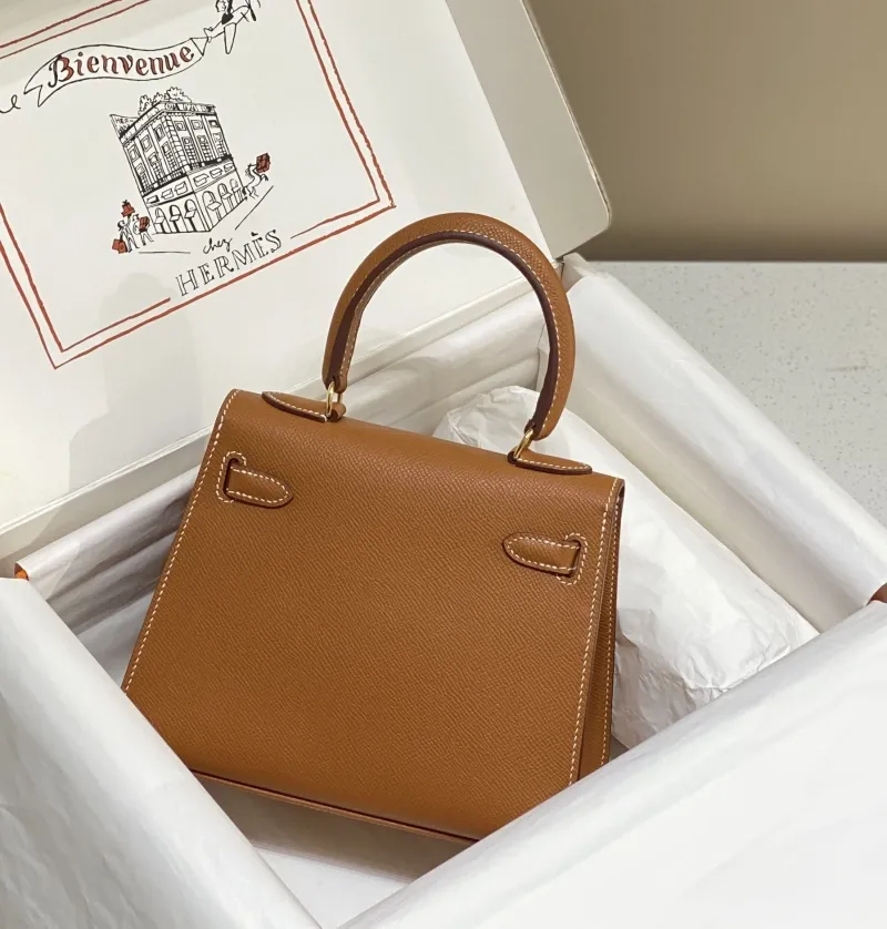 Hermes Brown Kelly Handbag 544 - Image 3