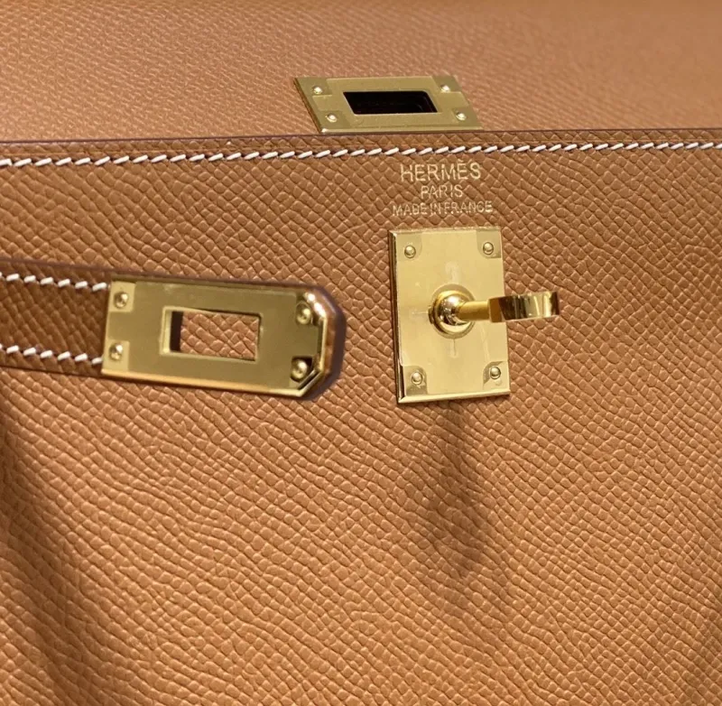 Hermes Brown Kelly Handbag 544 - Image 5