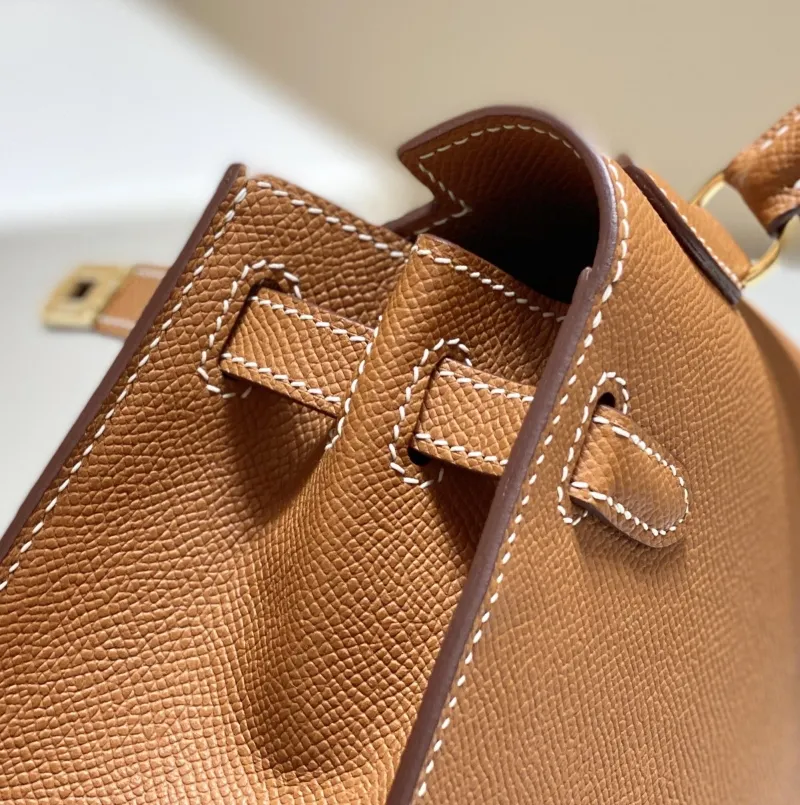 Hermes Brown Kelly Handbag 544 - Image 7