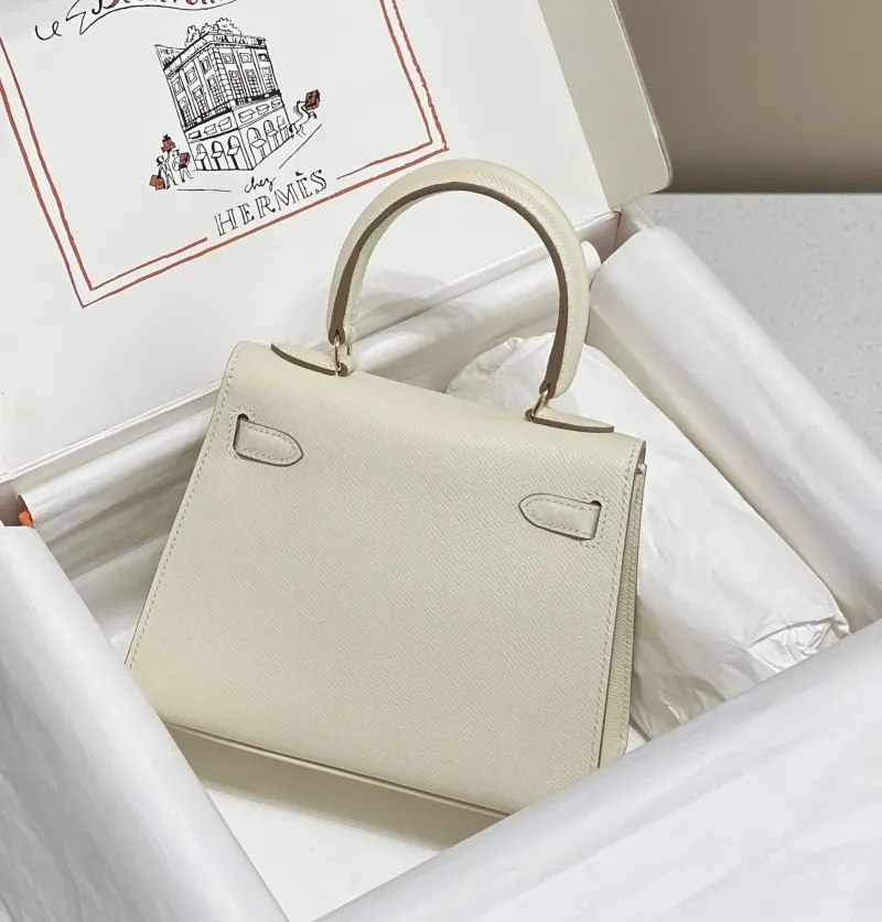 Hermes Cream Kelly Bag 547 - Image 3