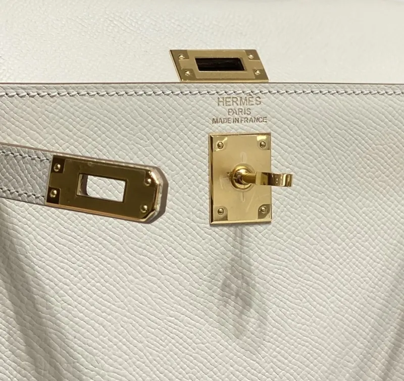 Hermes Cream Kelly Bag 547 - Image 5