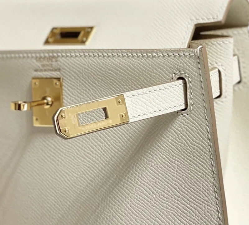 Hermes Cream Kelly Bag 547 - Image 6