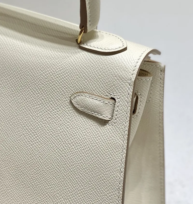 Hermes Cream Kelly Bag 547 - Image 7