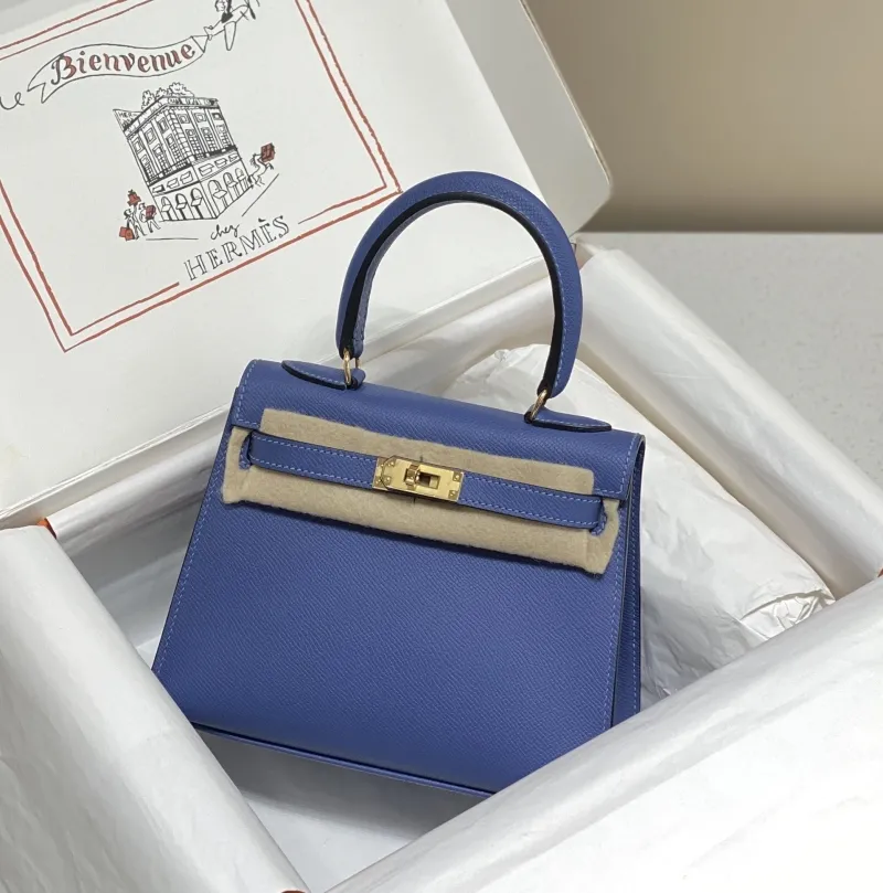 Hermes Blue Kelly Handbag 551