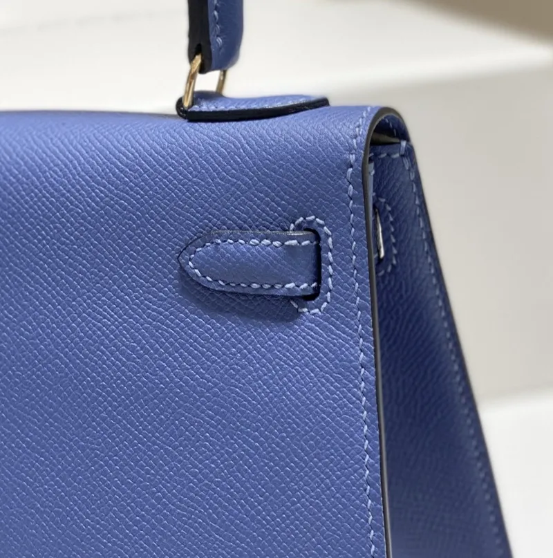 Hermes Blue Kelly Handbag 551 - Image 5
