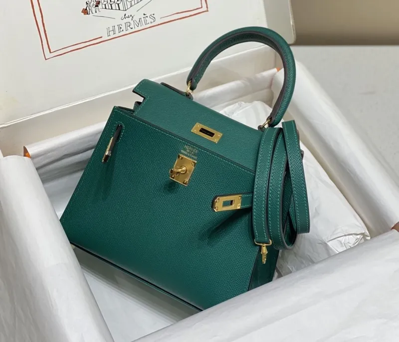 Hermes Green Kelly Handbag 552