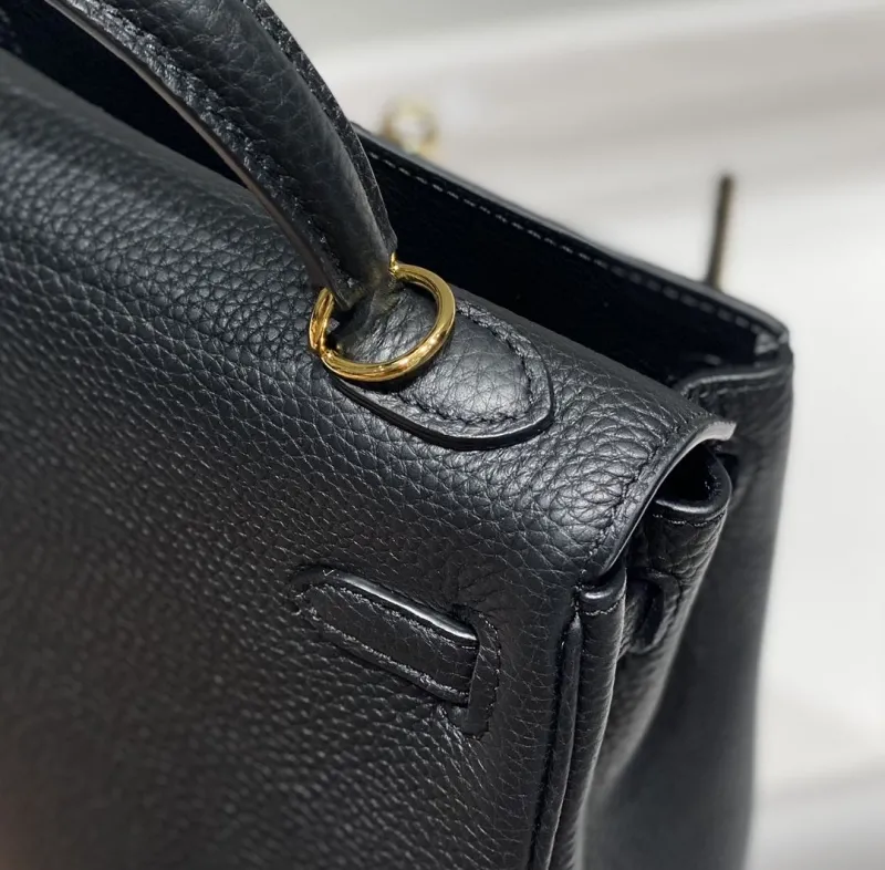 Hermes Black Kelly Bag 553 - Image 6