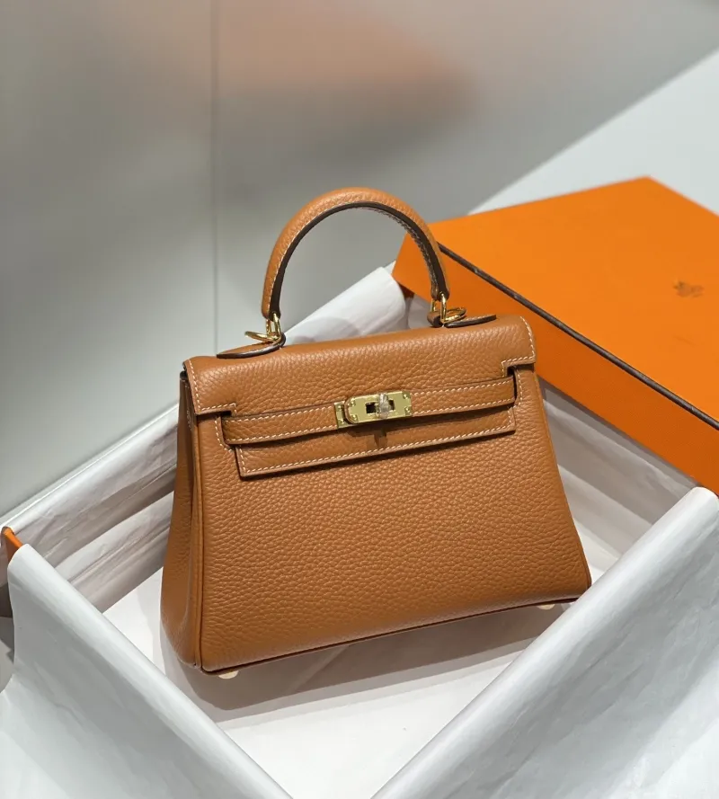 Hermes Tan Kelly Handbag 554 - Image 3