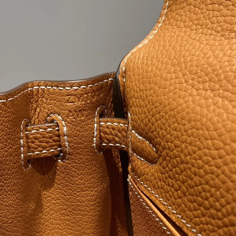Hermes Tan Kelly Handbag 554 - Image 8