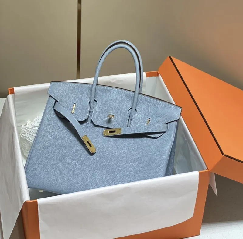 Hermes Light Blue Birkin Handbag 558