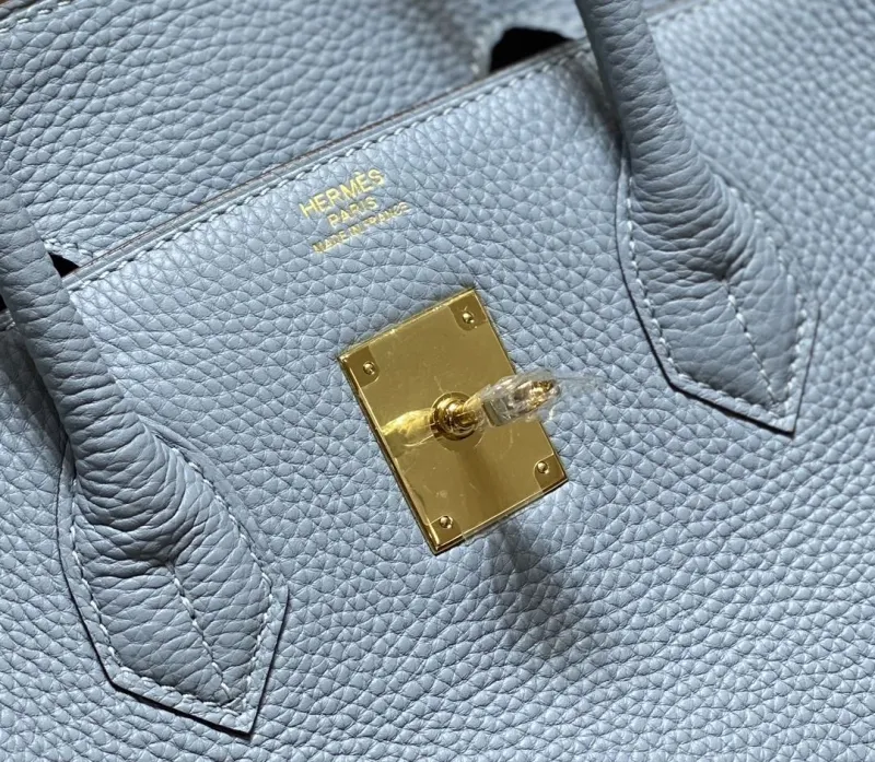 Hermes Light Blue Birkin Handbag 558 - Image 6