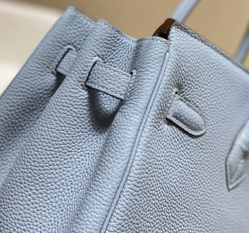 Hermes Light Blue Birkin Handbag 558 - Image 7