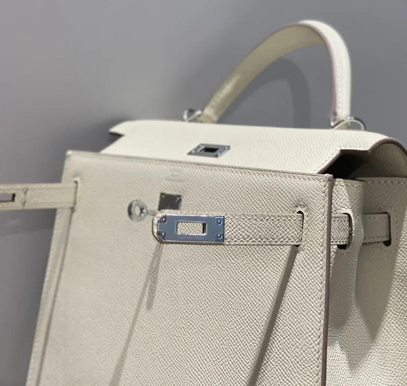 Hermes Cream Kelly Handbag 559 - Image 5