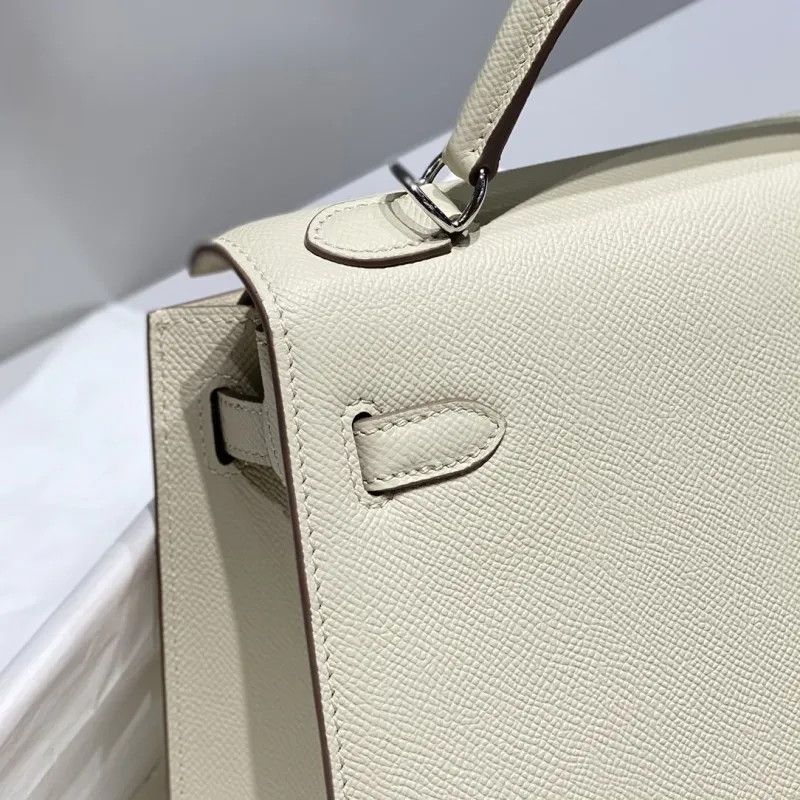 Hermes Cream Kelly Handbag 559 - Image 7