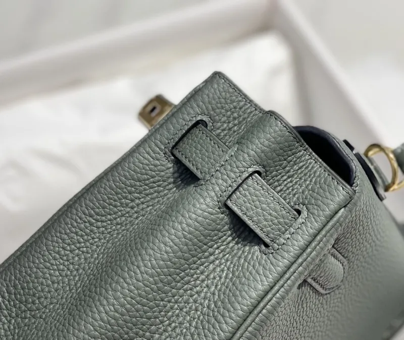 Hermes Green Leather Kelly Bag 563 - Image 6