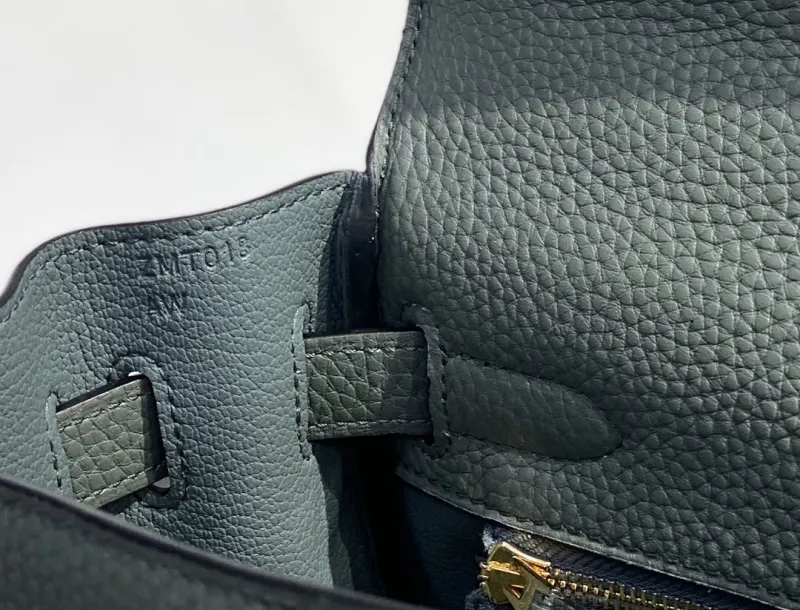 Hermes Green Leather Kelly Bag 563 - Image 8
