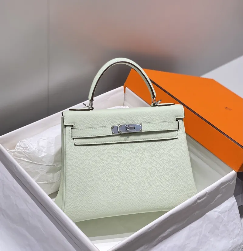 Hermes Kelly Bag Light Mint 568 - Image 3
