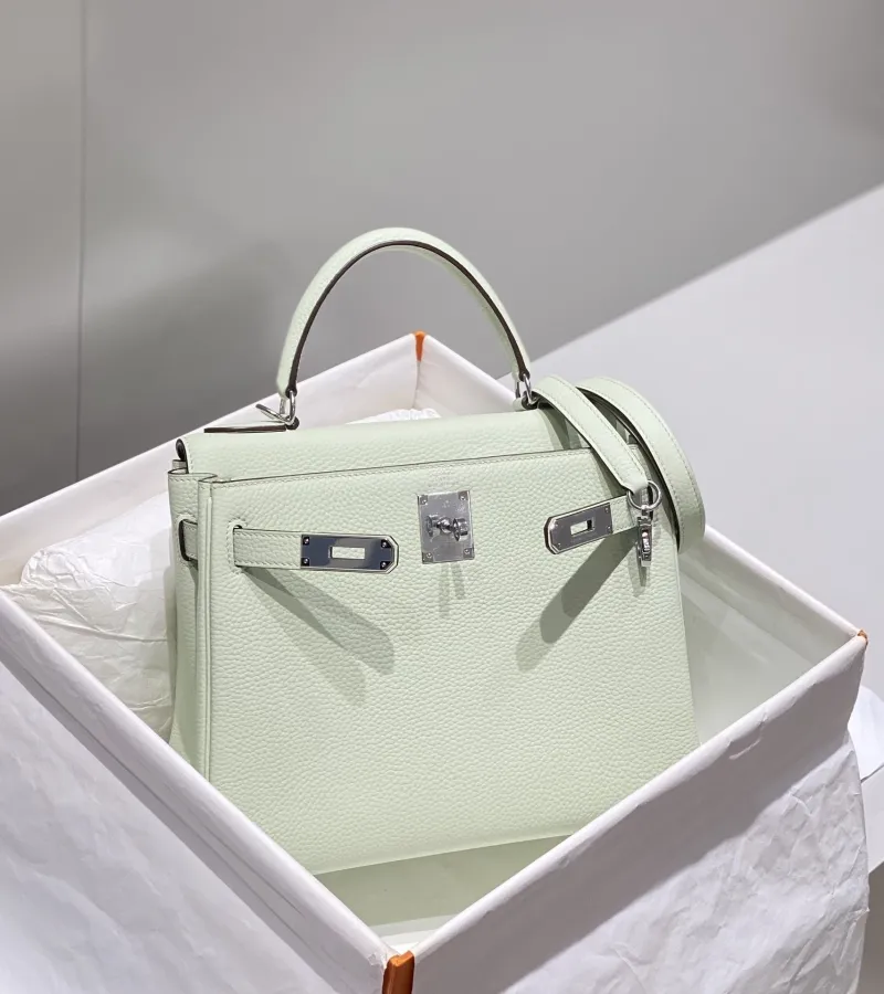 Hermes Kelly Bag Light Mint 568 - Image 4