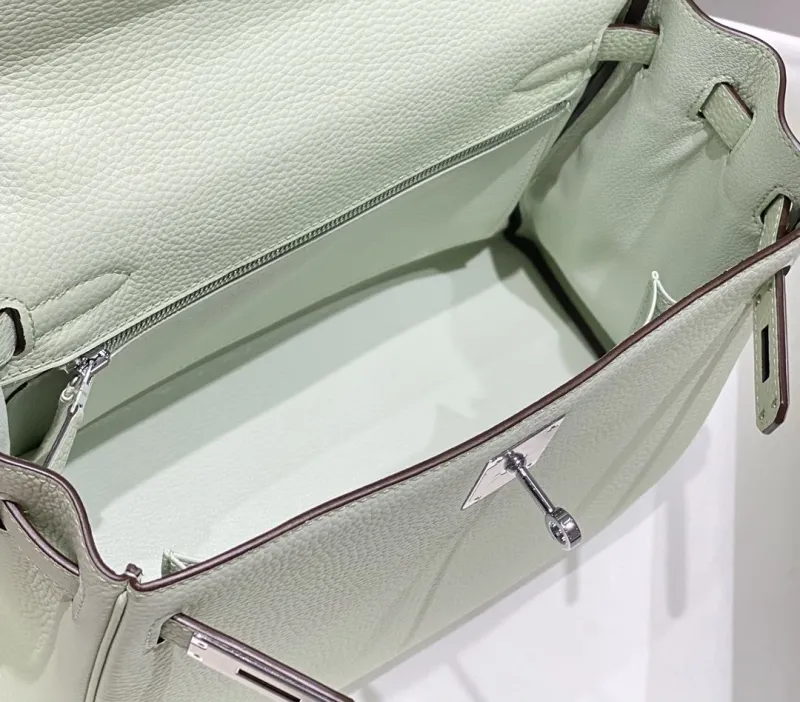 Hermes Kelly Bag Light Mint 568 - Image 9