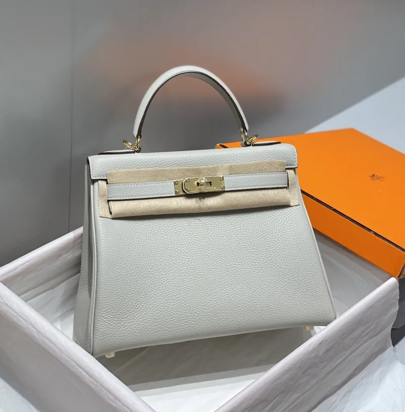 Hermes Light Gray Kelly Handbag 575