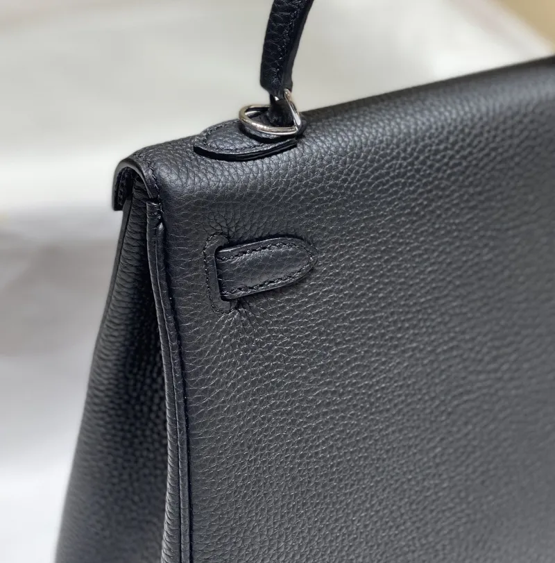 Hermes Black Kelly Bag 578 - Image 5