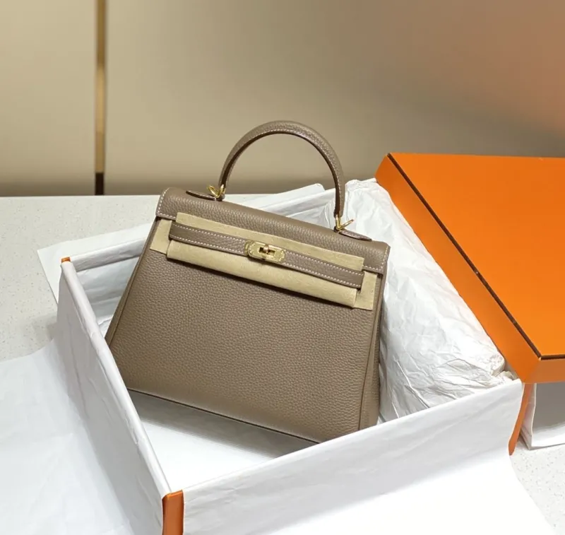 Hermes Taupe Kelly Leather Handbag SKU 579