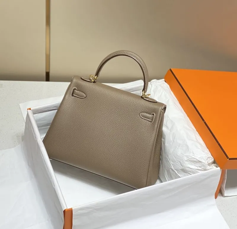 Alternative view of Hermes Taupe Kelly Leather Handbag SKU 579