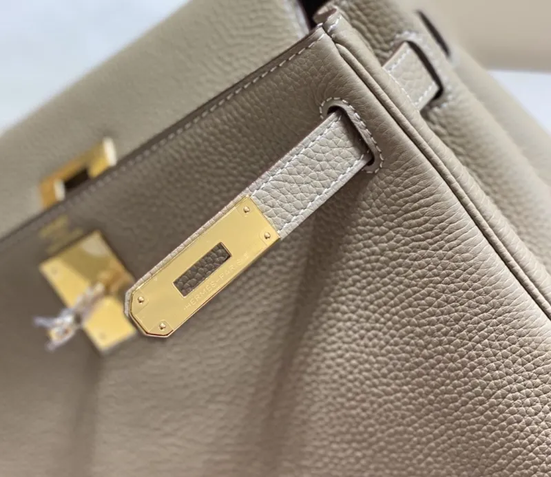 Hermes Gray Kelly Handbag 582 - Image 5