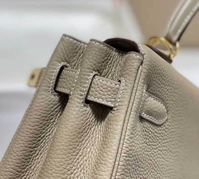 Hermes Gray Kelly Handbag 582 - Image 6
