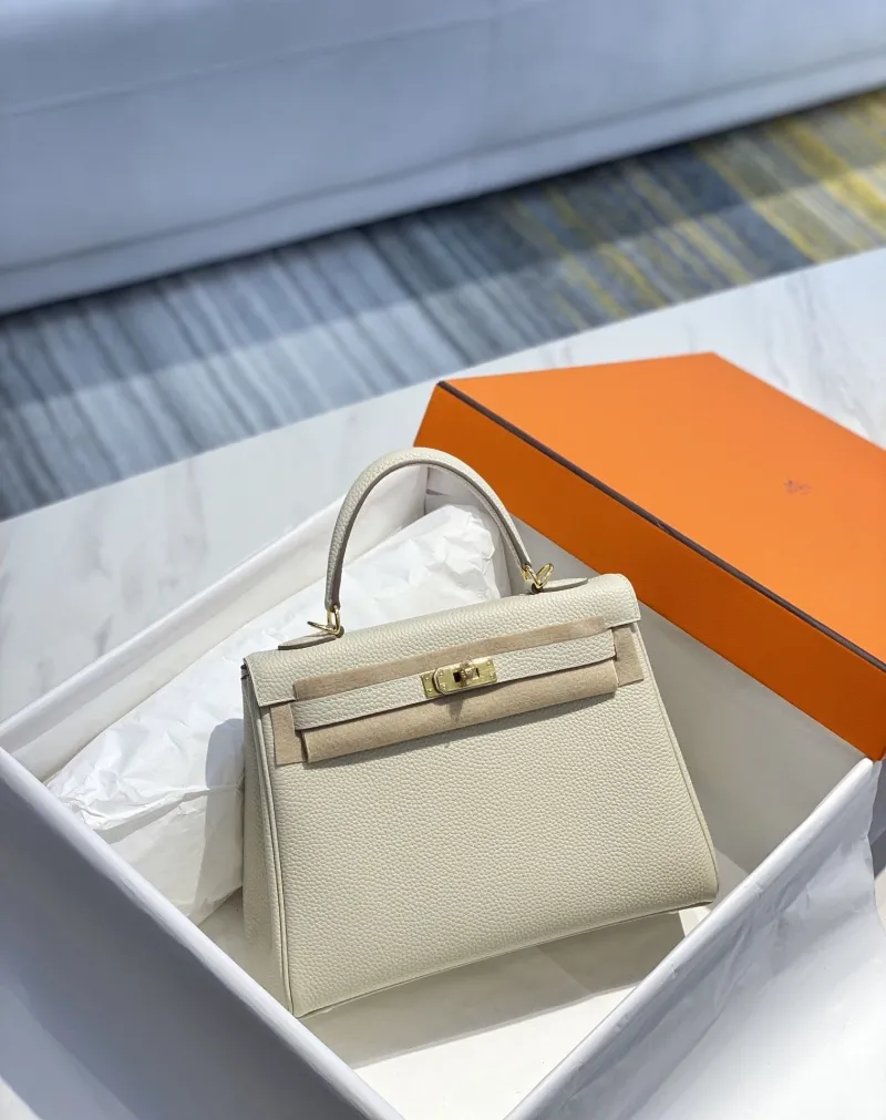 Hermes Cream Kelly Handbag 584