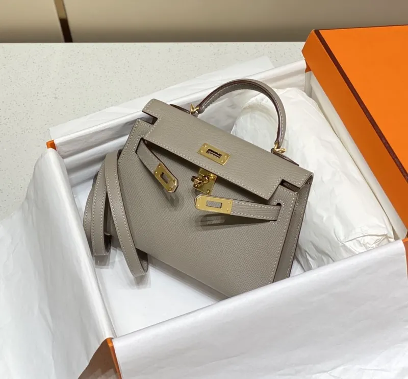 Hermes Gray Kelly Bag 587 - Image 3