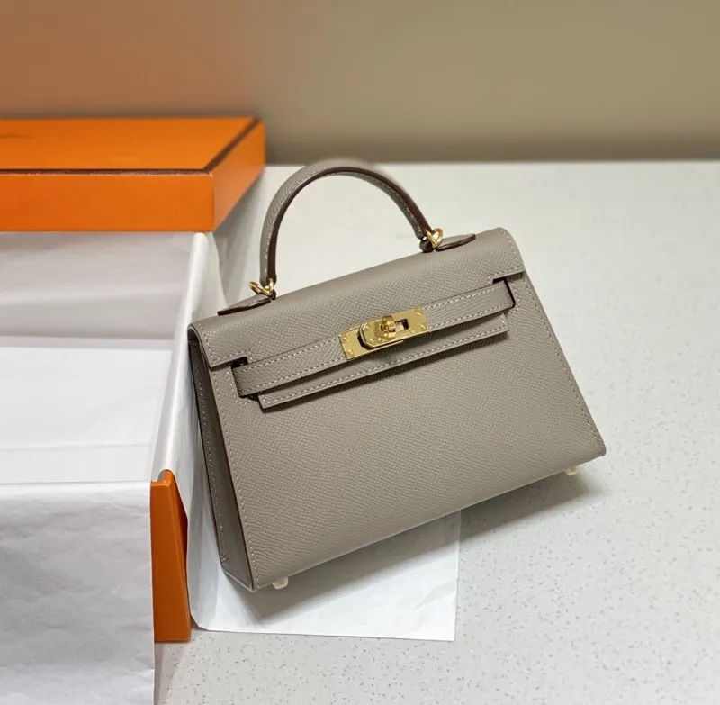 Hermes Gray Kelly Bag 587 - Image 4
